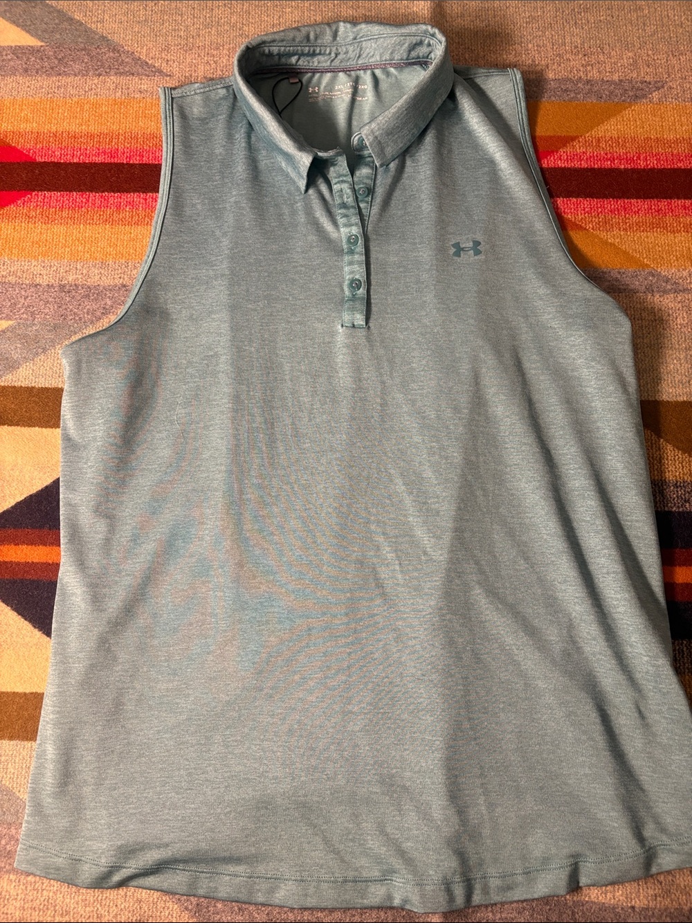 Under Armour Women’s Sleeveless Polo Tank - Heather Light Blue
